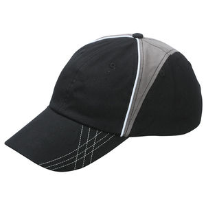 Casquette publicitaire classique 6 panneaux | Pudoo Noir Gris