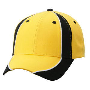 Casquette publicitaire classique 6 panneaux | Qusse Jaune Noir