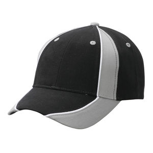 Casquette publicitaire classique 6 panneaux | Qusse Noir Gris clair