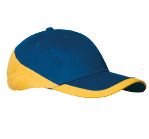 Casquette publicitaire classique 6 panneaux | Racing Bleu royal Jaune