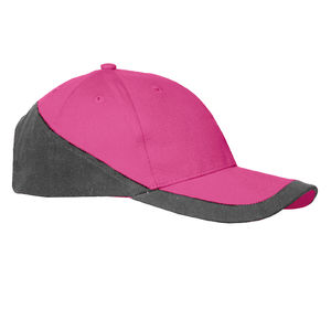 Casquette publicitaire classique 6 panneaux | Racing Fuschia Gris foncé