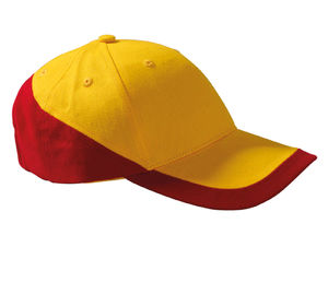 Casquette publicitaire classique 6 panneaux | Racing Jaune Rouge