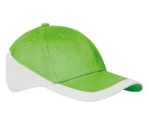 Casquette publicitaire classique 6 panneaux | Racing Lime Blanc