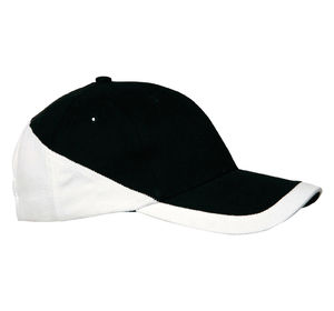 Casquette publicitaire classique 6 panneaux | Racing Noir Blanc