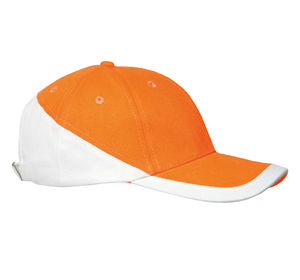 Casquette publicitaire classique 6 panneaux | Racing Orange Blanc