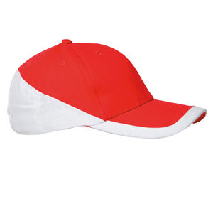 Casquette publicitaire classique 6 panneaux | Racing Rouge Blanc