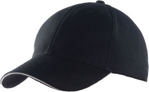 Casquette publicitaire classique 6 panneaux | Reze Noir Gris