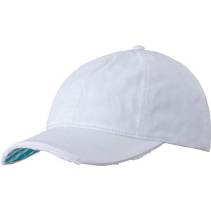 Casquette publicitaire classique 6 panneaux | Rune Blanc Turquoise