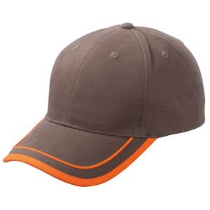 Casquette publicitaire classique 6 panneaux | Sulu Marron Orange