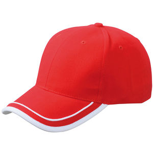 Casquette publicitaire classique 6 panneaux | Sulu Rouge Blanc