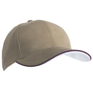 Casquette publicitaire classique 6 panneaux | Wiru Beige Foncé Marron