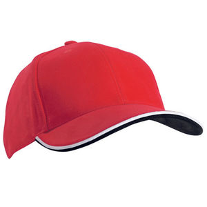 Casquette publicitaire classique 6 panneaux | Wiru Rouge Noir