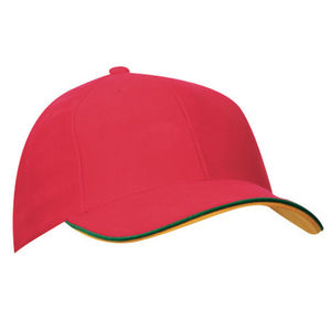 Casquette publicitaire classique 6 panneaux | Wiru Rouge Vert