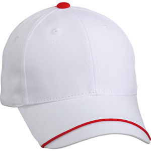 Casquette publicitaire classique 6 panneaux | Xihe Blanc Rouge