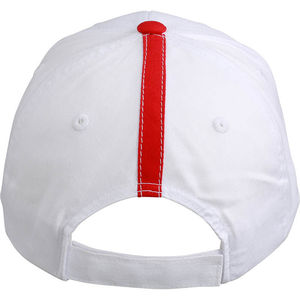 Casquette publicitaire classique 6 panneaux | Xihe Blanc Rouge 1