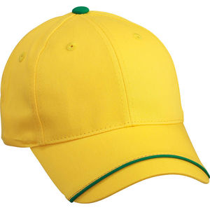 Casquette publicitaire classique 6 panneaux | Xihe Jaune Soleil Vert Bleu