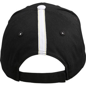 Casquette publicitaire classique 6 panneaux | Xihe Noir Blanc Jaune 1