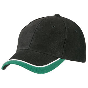 Casquette publicitaire classique 6 panneaux | Xisy Noir Vert foncé