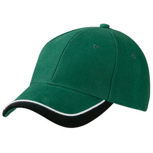 Casquette publicitaire classique 6 panneaux | Xisy Vert foncé Noir