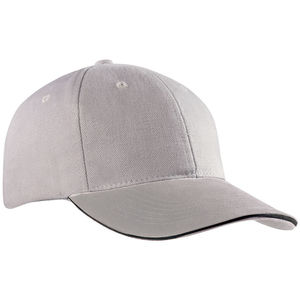 Casquette publicitaire classique 6 panneaux | Xyce Gris clair Noir