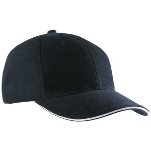 Casquette publicitaire classique 6 panneaux | Xyce Noir Gris clair