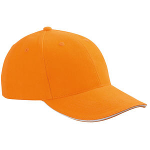 Casquette publicitaire classique 6 panneaux | Xyce Orange Blanc