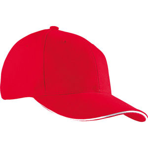 Casquette publicitaire classique 6 panneaux | Xyce Rouge Blanc