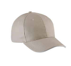 Casquette publicitaire classique 6 panneaux | Yoove Beige Blanc