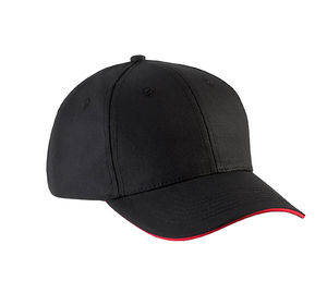 Casquette publicitaire classique 6 panneaux | Yoove Noir Rouge