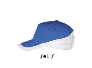 Casquette publicitaire classique 5 panneaux | Booster Bleu royal Blanc 1