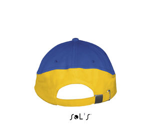 Casquette publicitaire classique 5 panneaux | Booster Bleu royal Or