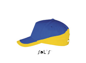 Casquette publicitaire classique 5 panneaux | Booster Bleu royal Or 1