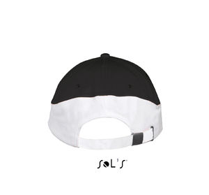 Casquette publicitaire classique 5 panneaux | Booster Noir Blanc