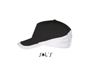 Casquette publicitaire classique 5 panneaux | Booster Noir Blanc 1