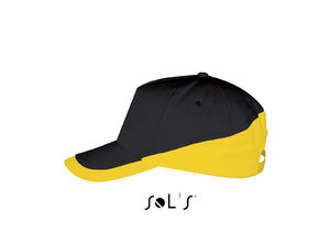 Casquette publicitaire classique 5 panneaux | Booster Noir Or 1