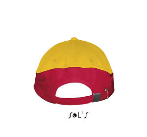 Casquette publicitaire classique 5 panneaux | Booster Or Rouge