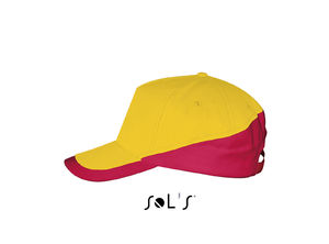 Casquette publicitaire classique 5 panneaux | Booster Or Rouge 1