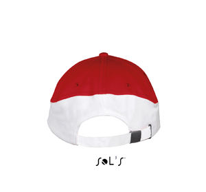 Casquette publicitaire classique 5 panneaux | Booster Rouge Blanc