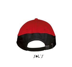 Casquette publicitaire classique 5 panneaux | Booster Rouge Noir