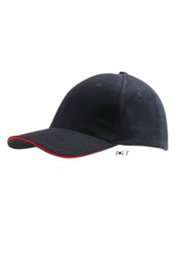 Casquette publicitaire classique 6 panneaux | Buffalo Noir Rouge