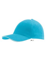 Casquette publicitaire classique 6 panneaux | Buffalo Turquoise Blanc