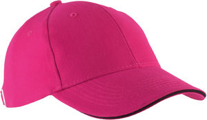 Casquette publicitaire classique 6 panneaux | Orlando Fuschia Noir