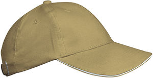 Casquette publicitaire classique 6 panneaux | Orlando Kids Beige Blanc