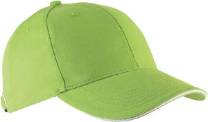 Casquette publicitaire classique 6 panneaux | Orlando Lime Blanc