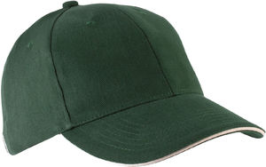 Casquette publicitaire classique 6 panneaux | Orlando Vert forêt Beige