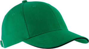 Casquette publicitaire classique 6 panneaux | Orlando Vert Kelly Noir