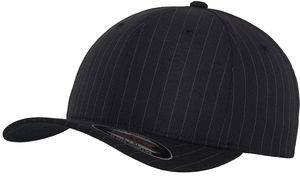 Casquette publicitaire classique 6 panneaux | Pinstripe Marine Rouge 1