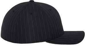 Casquette publicitaire classique 6 panneaux | Pinstripe Marine Rouge 2