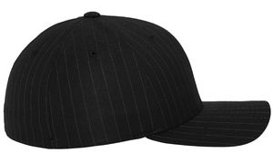 Casquette publicitaire classique 6 panneaux | Pinstripe Noir Blanc 2