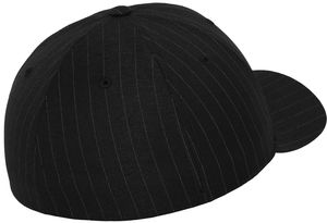 Casquette publicitaire classique 6 panneaux | Pinstripe Noir Blanc 3